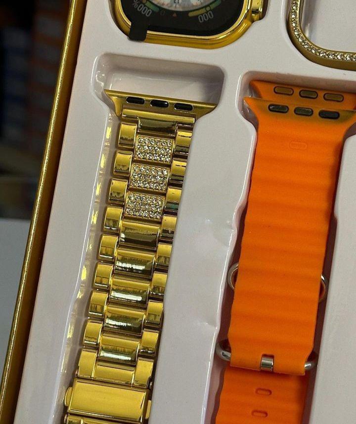 H9 Ultra 2 Smart Watch – Original Full Display with AirPods 3 Model BT, Watch Cover & Straps (6 in 1 Set)